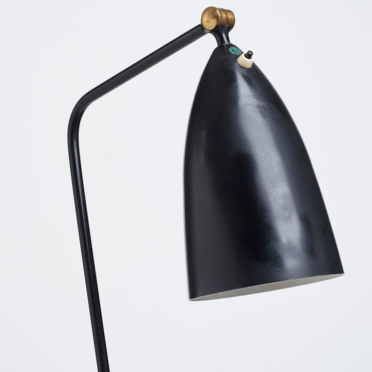 Greta Magnusson Grossman, a "G-33" (Grasshopper) black lacquered floor light by Bergbom's, Sweden 1950's.