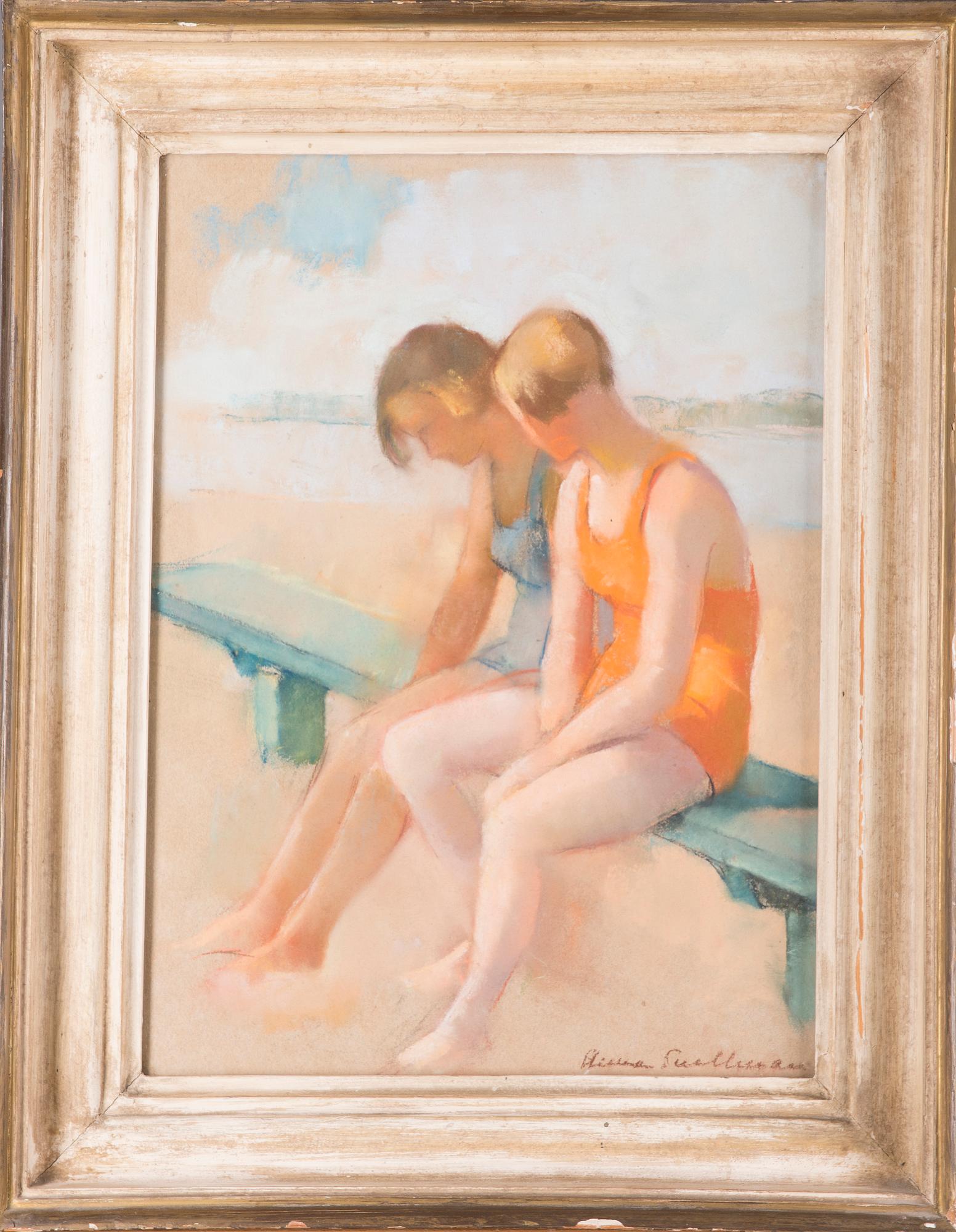 ANNA SNELLMAN, pastell på papper, signerad.