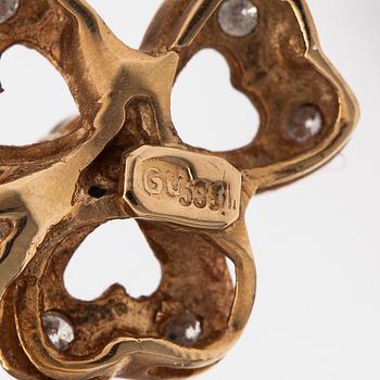 Kaulakoru, 14K kultaa ja timantteja n. 0.23 ct yht.