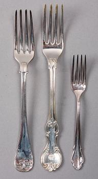 BESTICK, ca 30 delar, nysilver.