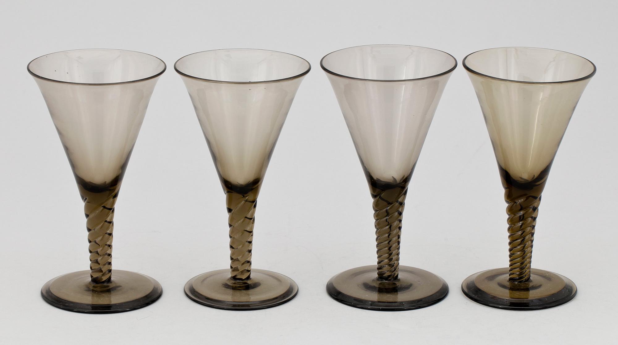 VINGLAS, 4 st, Edvard Hald, 1900-talets början.