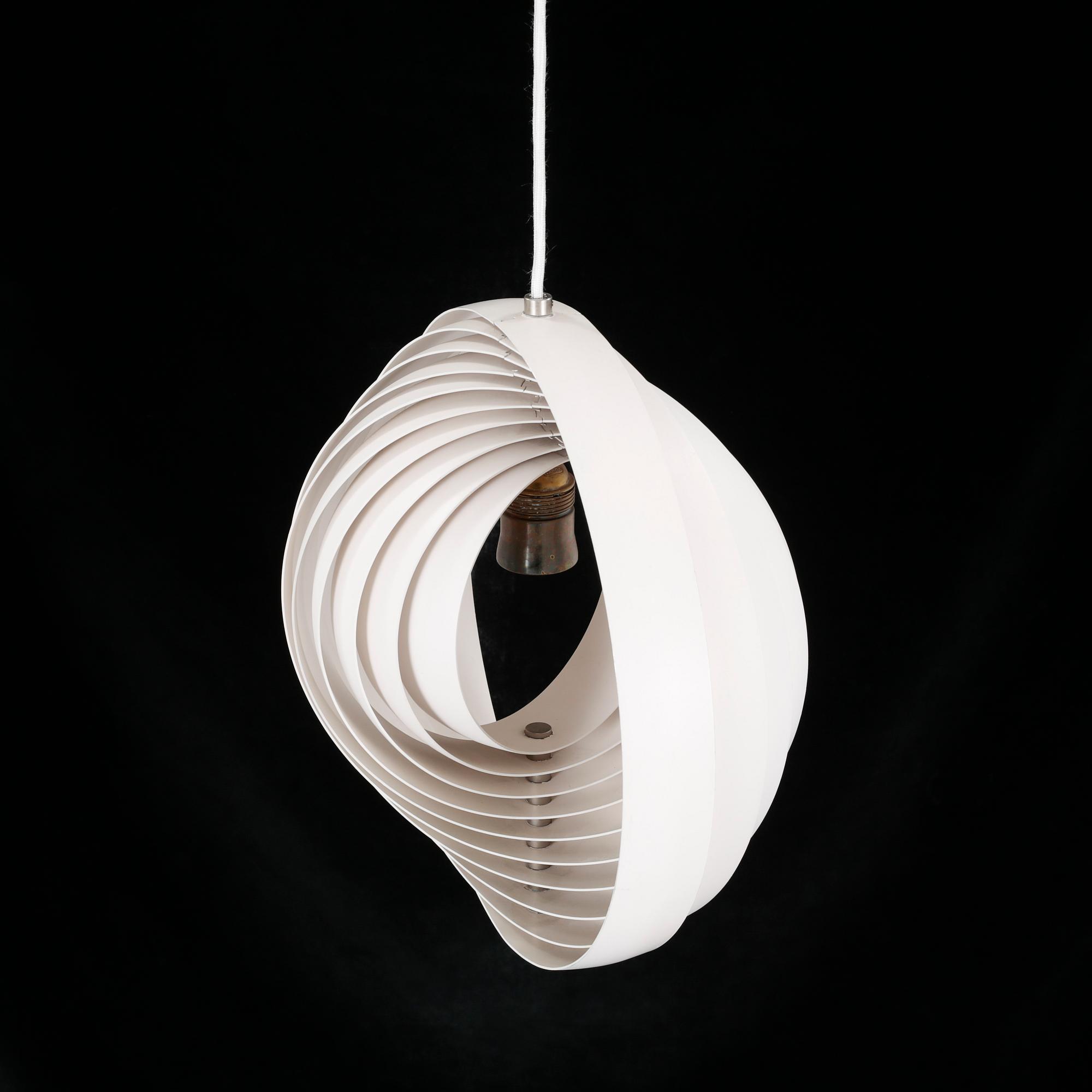 A "Moon Lamp" ceiling lamp, designed by Verner Panton, second half of the 20th century.