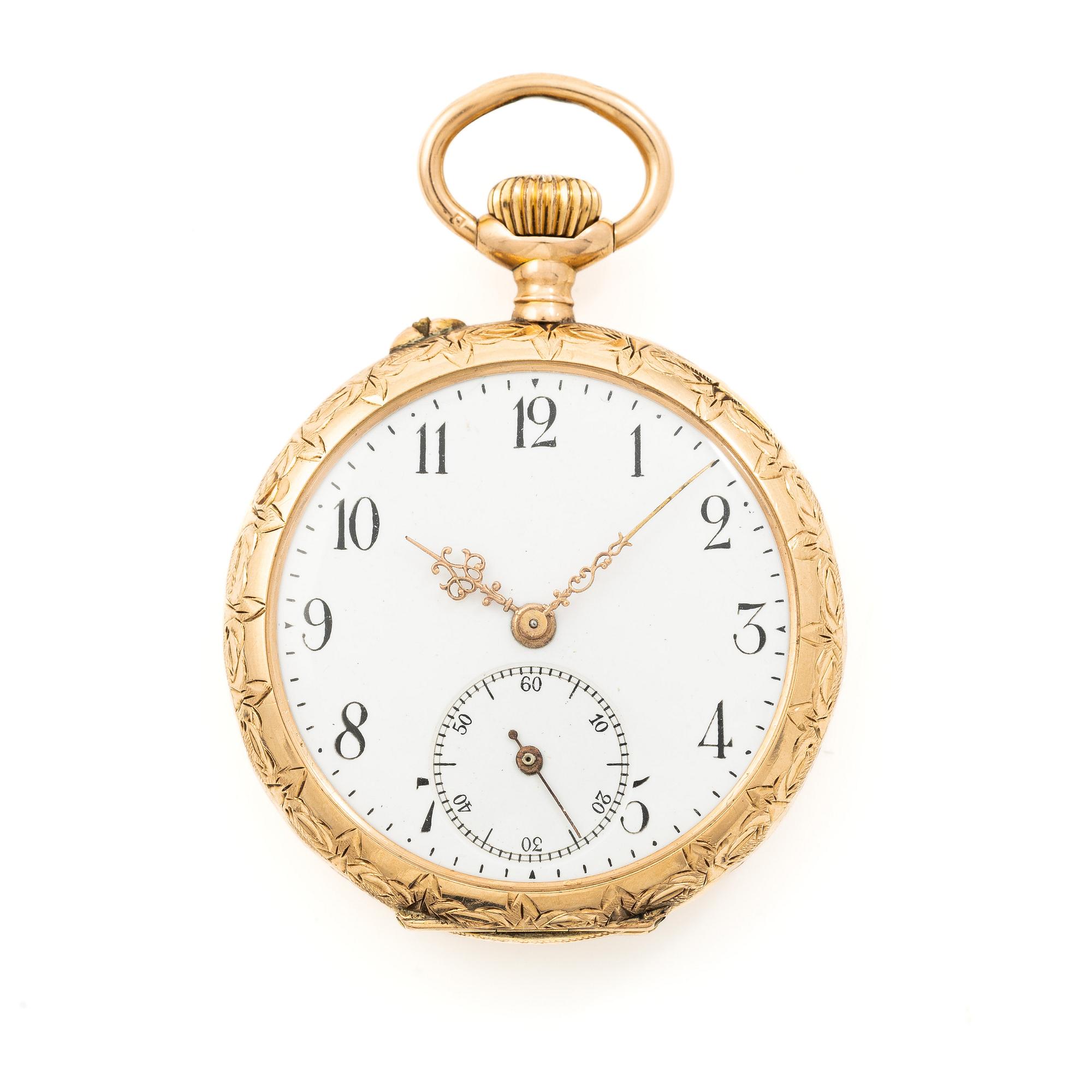 Fickur, 14K guld, 36 mm.