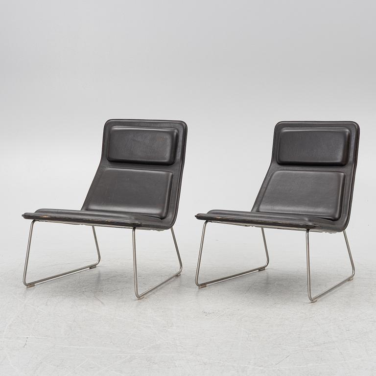 Jasper Morrison, armchairs, a pair, "Low and Pad", Cappelini, Italy,