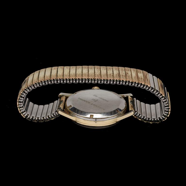 ARMBANDSUR, guld på stål, Longines, Flagship, 1950/60-tal.