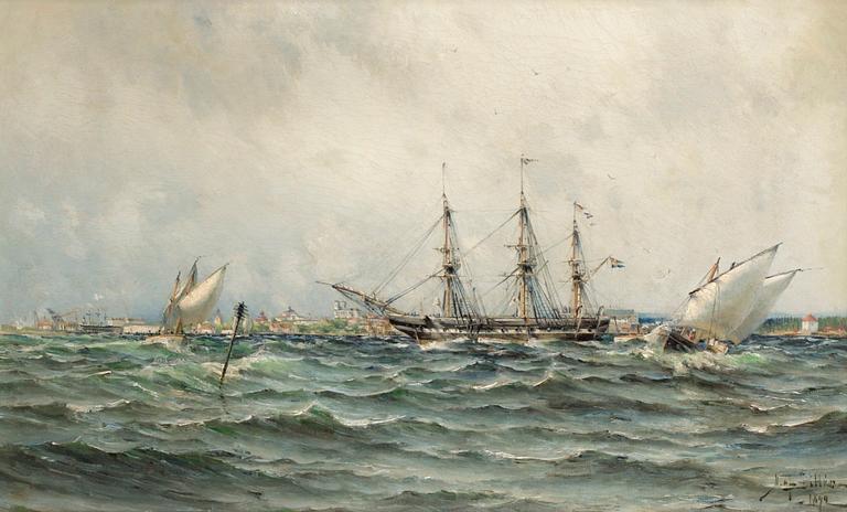 Herman af Sillén, Fregatt ankrad utanför Karlskrona.