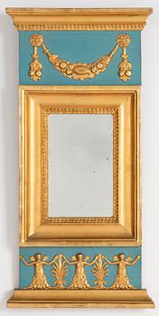 An empire mirror, E. Ohlin, Wadstena, first half of the 19th Century.