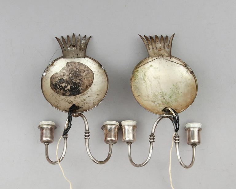 VÄGGLAMPOR, 1 par, CG Hallberg, 1900-talets första hälft.