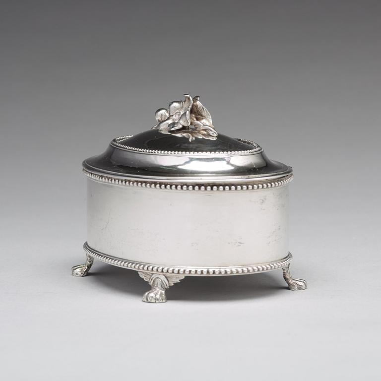 Petter Eneroth, sockerskrin, silver, Stockholm 1789. Gustavianskt.