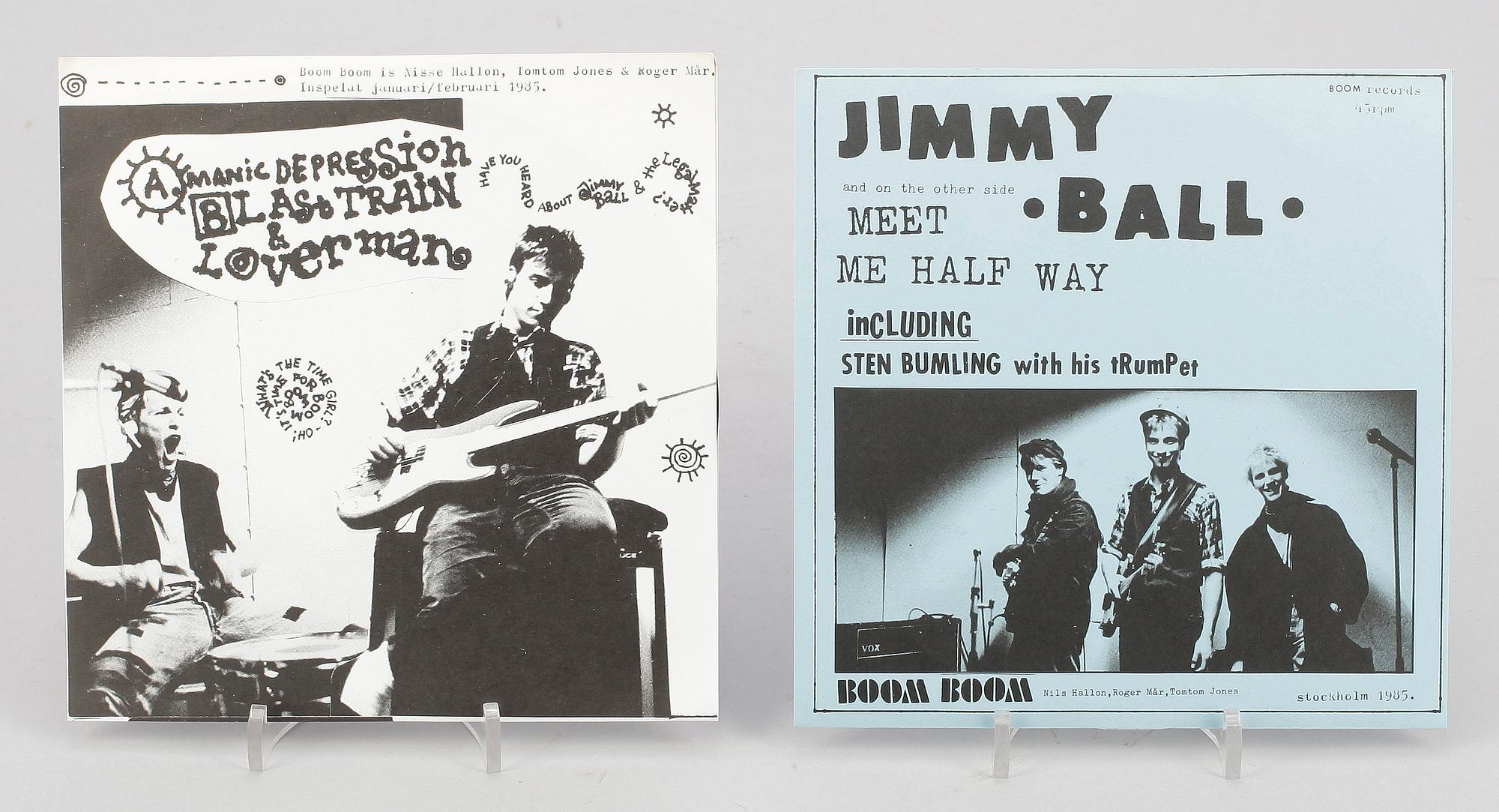 VINYLSKIVOR, 2 st, Jockum Nordström, illustrerade, 1985,