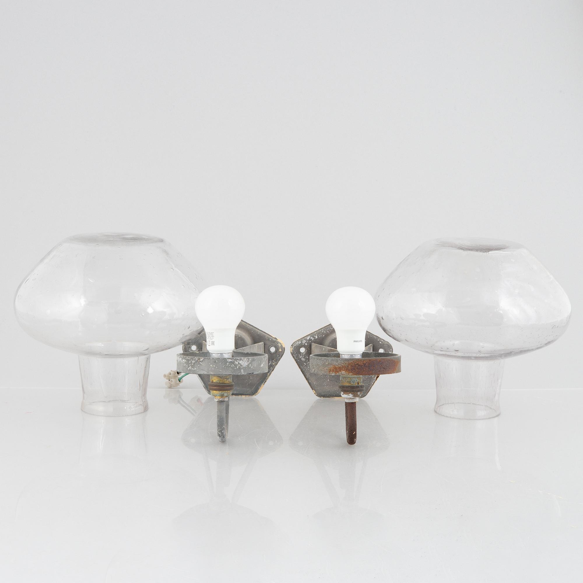 A pair of Swedish Modern wall lamps, ASEA, mid-20th Century.