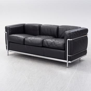 LE CORBUSIER, PIERRE JEANNERET & CHARLOTTE PERRIAND, an 'LC2' sofa from Cassina, Italy.