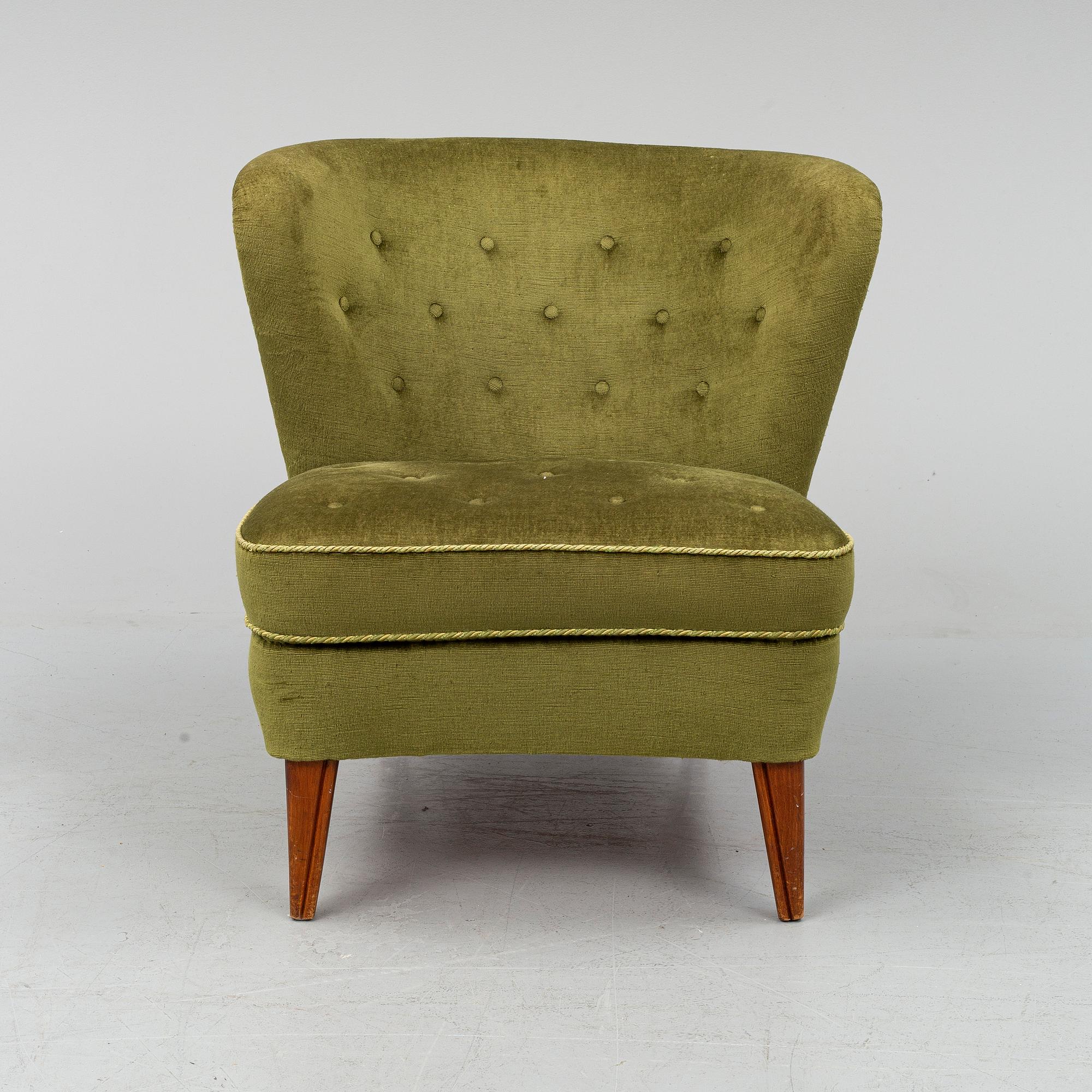 A Swedish Modern 1940s easy chair by Gösta Jonsson.