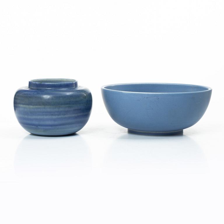 Gertrud Lönegren, a vase and a bowl, Rörstrand.