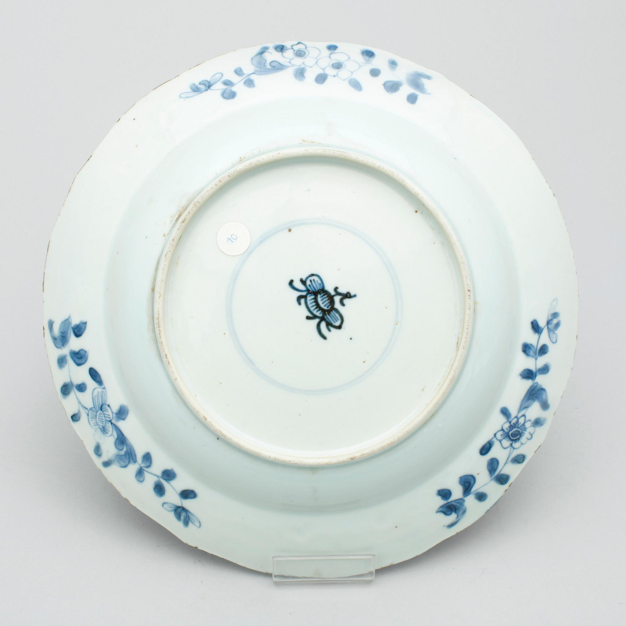 DJUPA TALLRIKAR, 4 st, porslin, Qing dynastin. Kangxi (1662-1722).