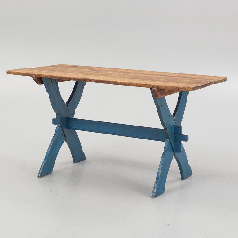 A trestle table, 19th Century.