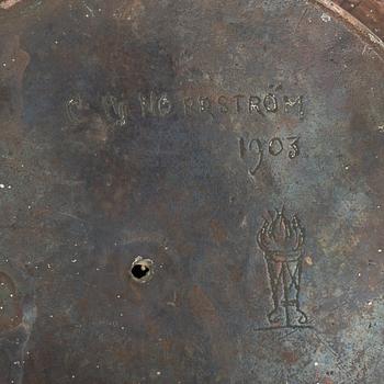 Carl Hjalmar Norrström, pot cover, Eskilstuna 1903.