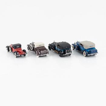Nine die cast model cars, Franklin Mint.