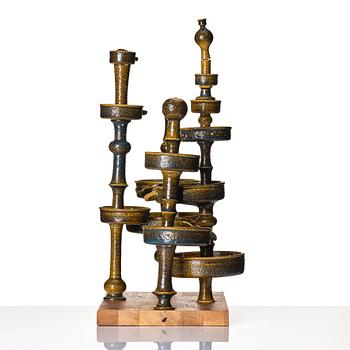 Stig Lindberg, a stoneware sculpture, "Fountain", a prototype of the Fountain at Umeå City Hall, Gustavsberg studio, 1950-60s.
