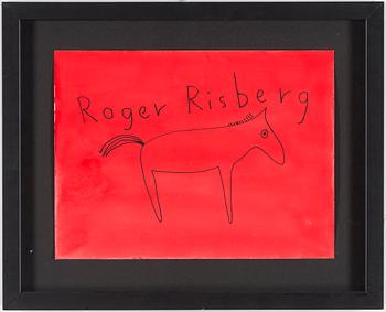 ROGER RISBERG, gouache and indian ink on paper, signed Roger Risberg.