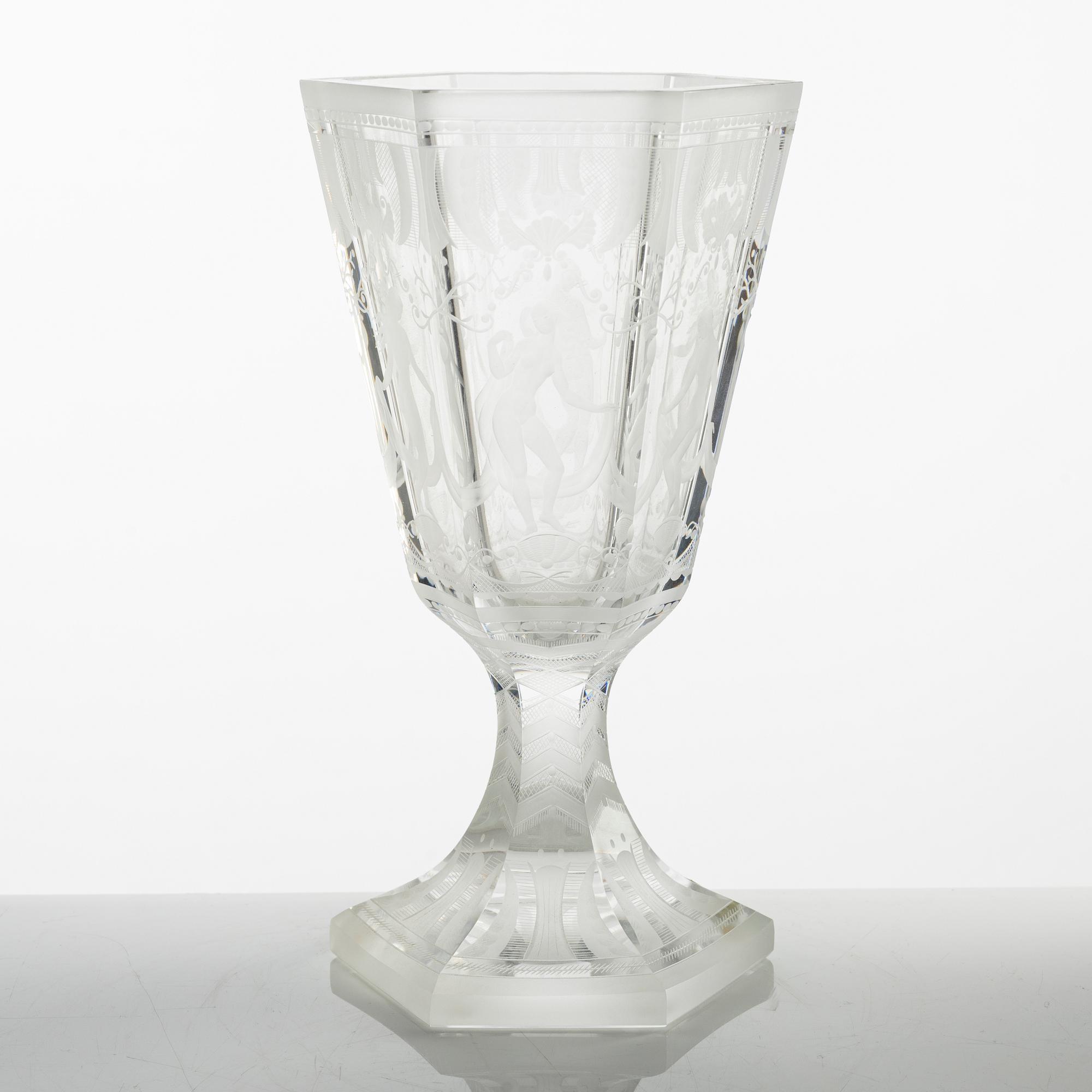 Simon Gate, pokalglas, "Sex Gracer", Orrefors.