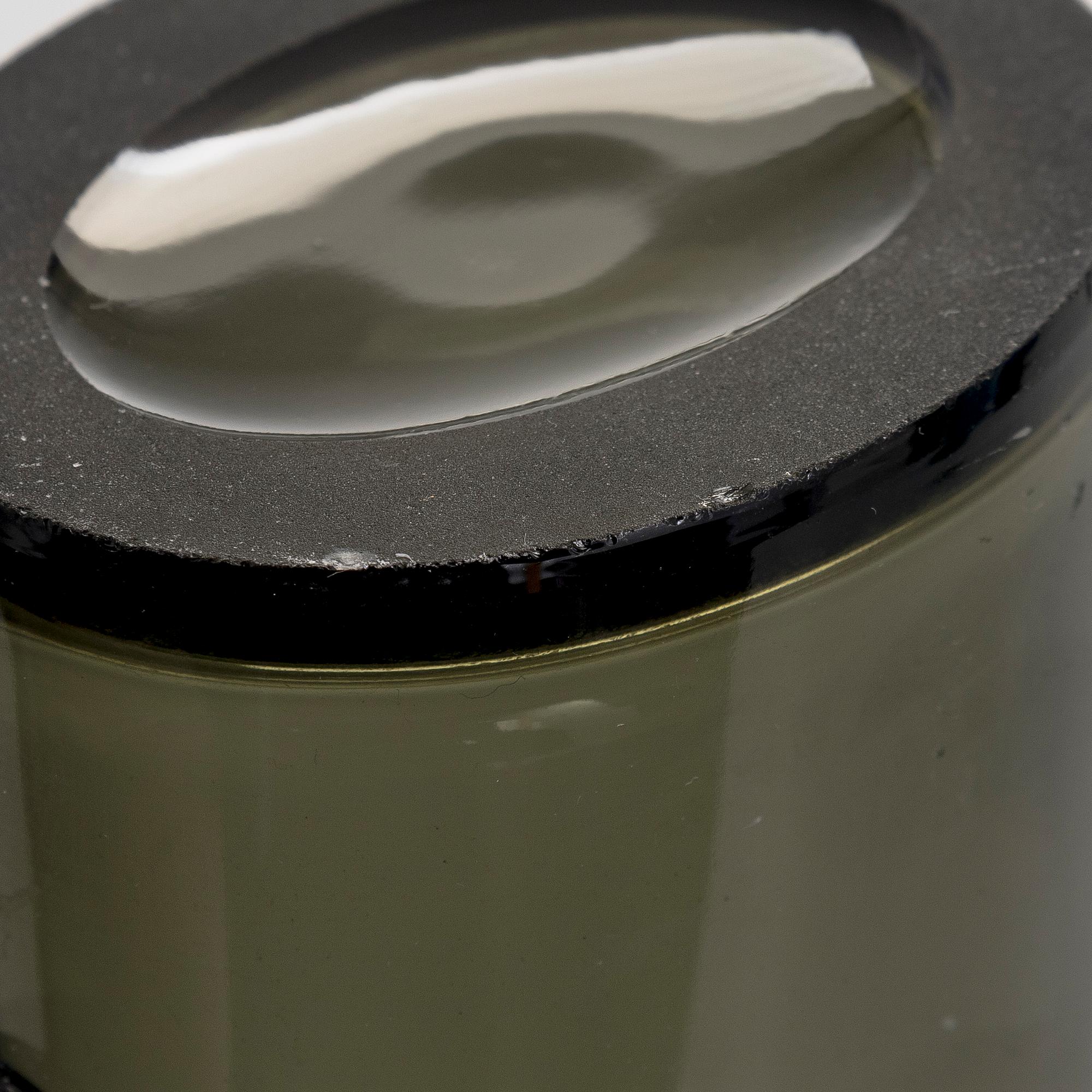 Kaj Franck, Drinking glasses, 18 pcs, 1725, "Trumpetti", and a jug, model 5605. Nuutajärvi Notsjö, Finland. 1960s.