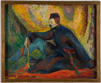 Greta Lindberg, oil on board, signed and dated -51.