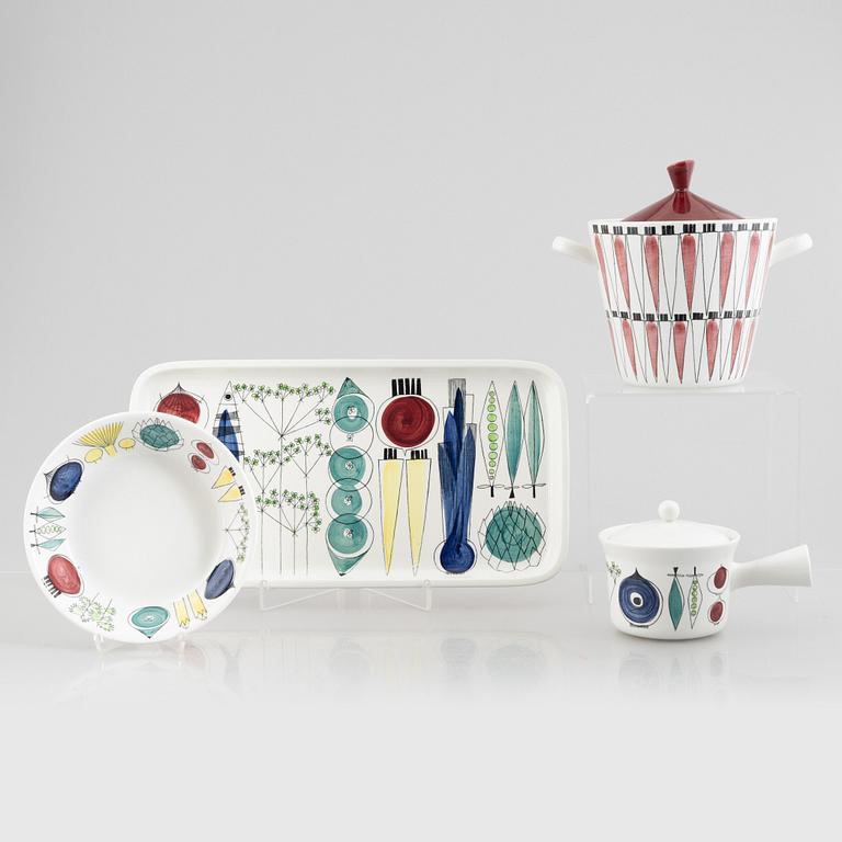 Marianne Westman, four pieces of "Picknick" flintware, Rörstrand, Sweden, 1950's/60's.