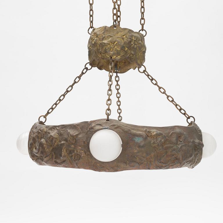 Alice Nordin, a Jugend ceiling lamp, early 20th century.