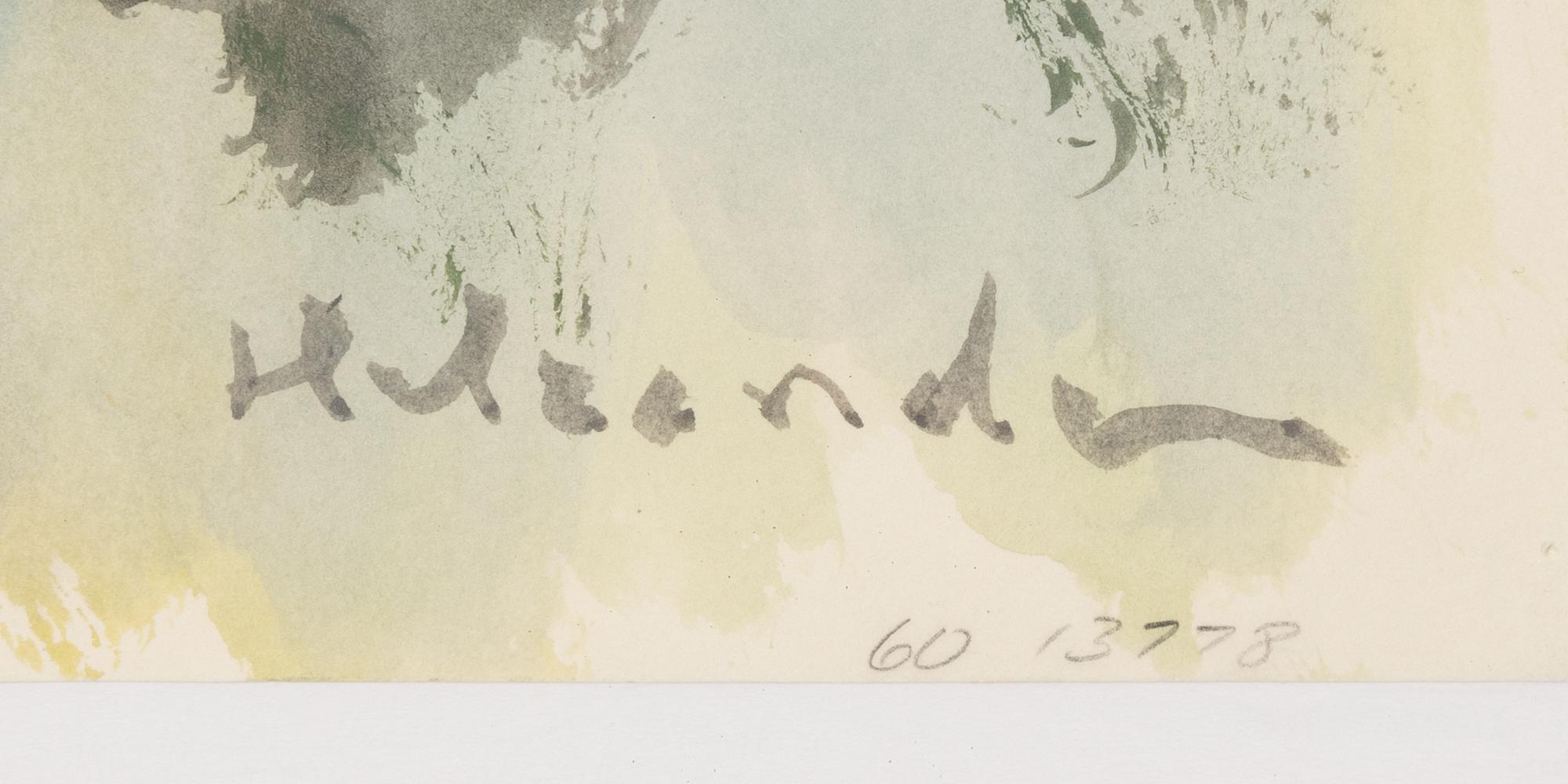 Ruben Heleander, gouache, signed.