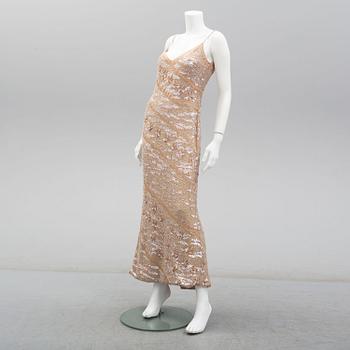 ESCADA, a beaded silk evening gown, size 36.