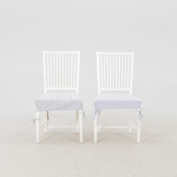 A set of 10 painted Gustavian style chairs from IKEA later part of the 20th century.