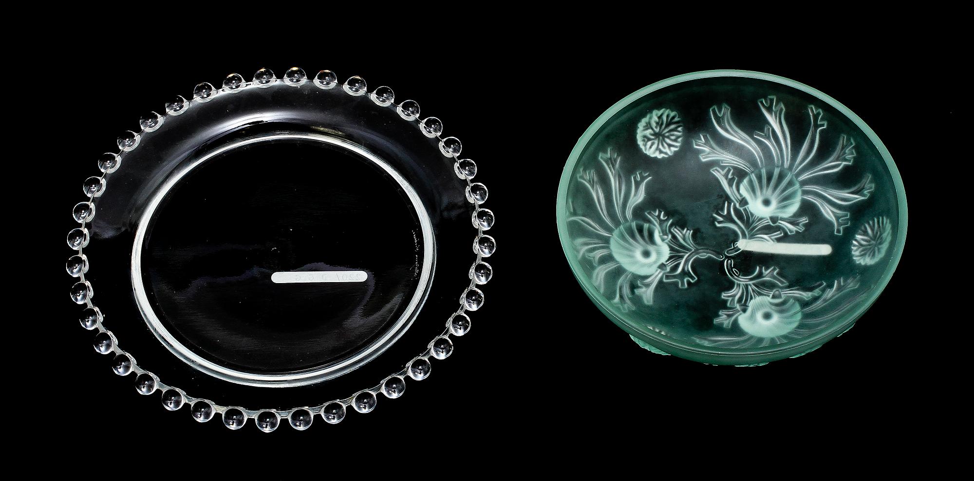 PARTI GLAS, 8 st, Lalique, 1900-talets andra hälft.