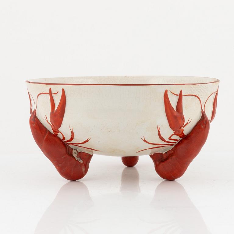 Alf Wallander, a ceramic crayfish bowl, Rörstrand.