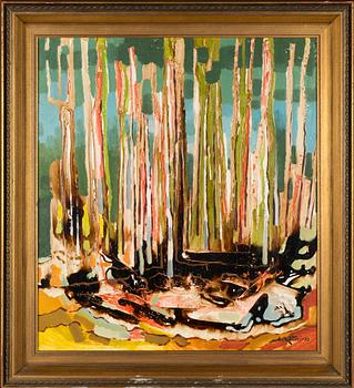 Alpo Keturi, öljy levylle, signeerattu ja päivätty -73.