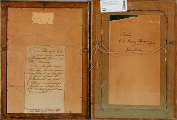 KOPPARSTICK, 2 st, 1700-tal, bla porträtt av Gustavus Otto Stenbock.