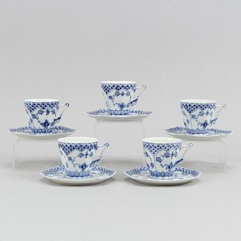 14 pieces coffe cups and saucer, Royal Copenhagen. Denmark.