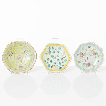 A group of  Chinese famille rose porcelain, around 1900.