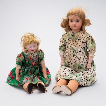 Two Dolls, first half of the 20th Century.