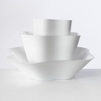 Alvar Aalto, "Aalto-blomman", 3 delar, Iittala, Finland.