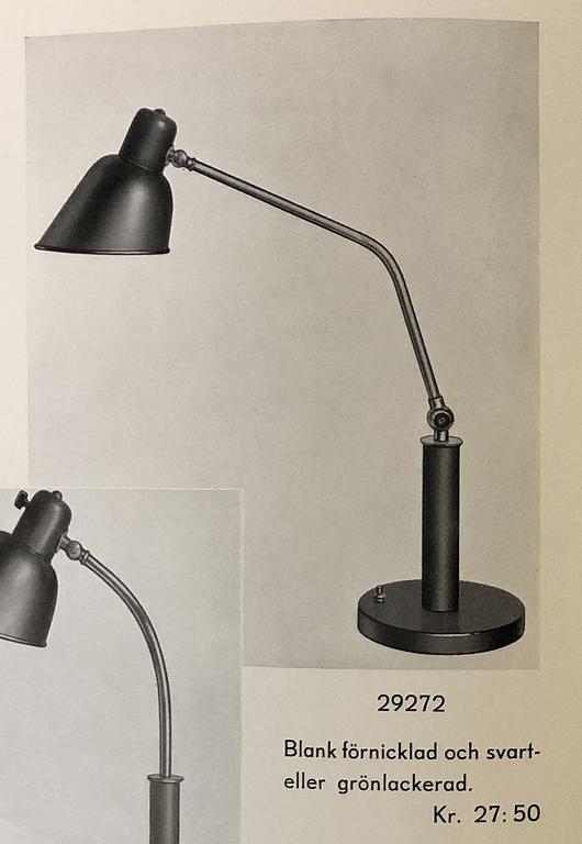 Erik Tidstrand, a table lamp, model "29272", Nordiska Kompaniet, 1930s.