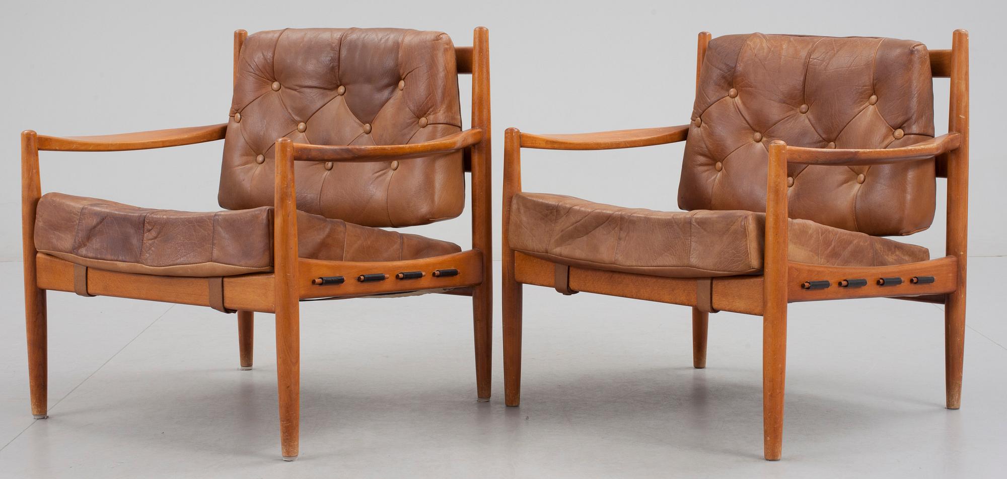 FÅTÖLJER, ett par, Ingmar Thillmark, OPE möbler, 1950/60-tal.