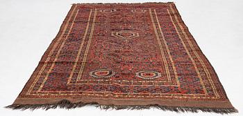 An antique Beshir rug, West Turkmenistan, c. 340 x 169 cm.