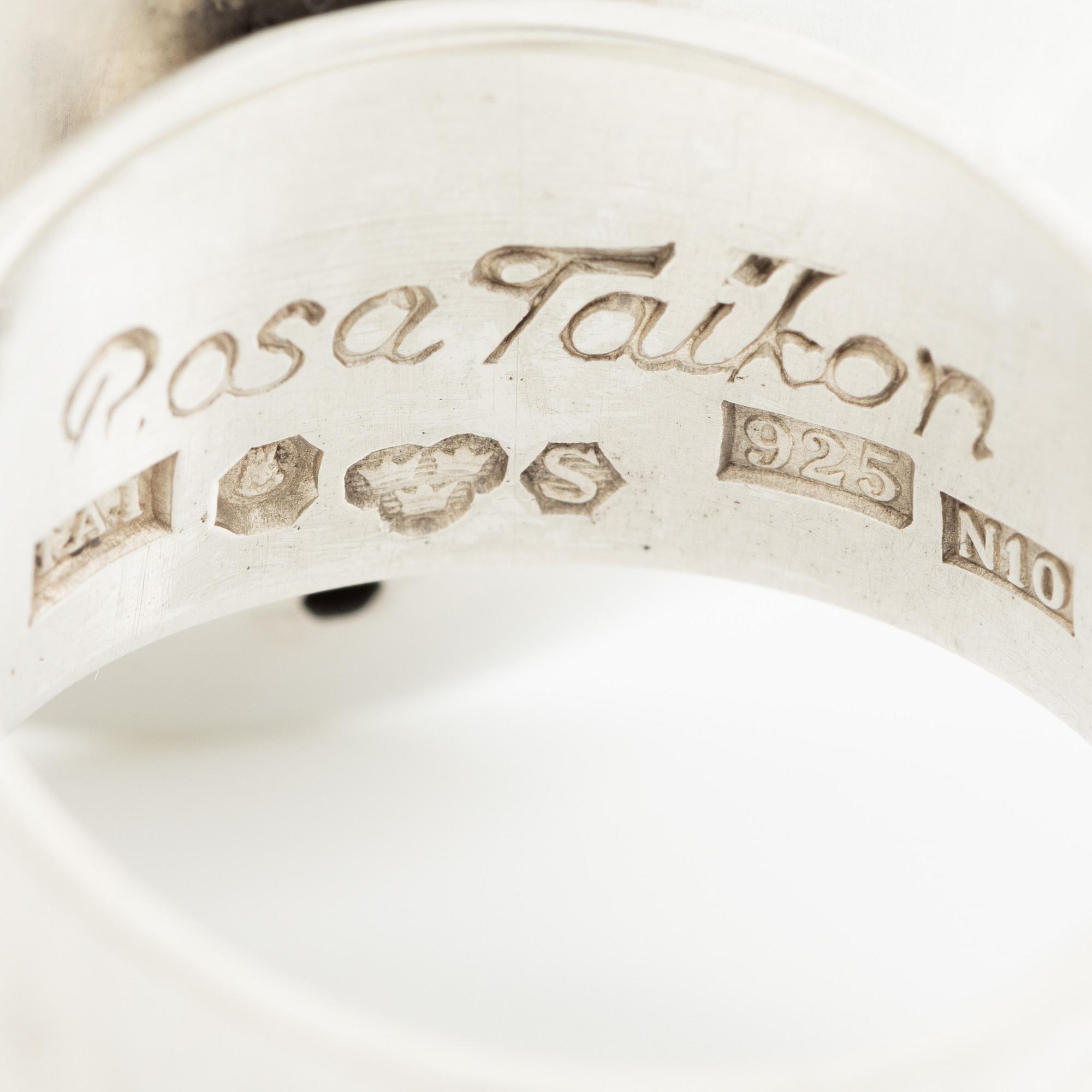 Rosa Taikon, a ring, sterling silver, Stockholm 1987.