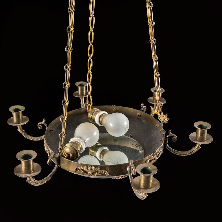 A Empire style ceiling light from year 1900. Height ca 17 cm.