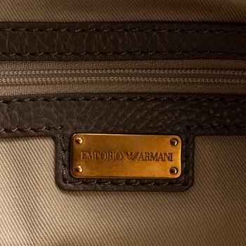 EMPORIO ARMANI, A LETAHER HOBO CALFSKIN BAG.