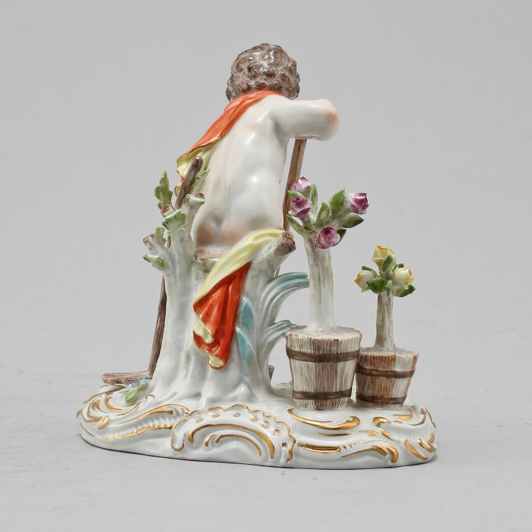 FIGURIN, porslin, Meissen, omkring 1900.