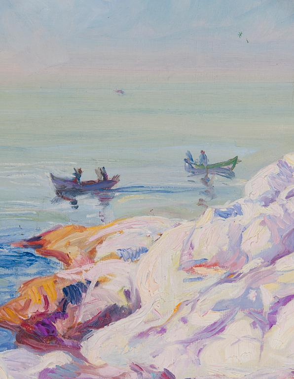 Wilho Sjöström, Båtfärd vid Strandklipporna.