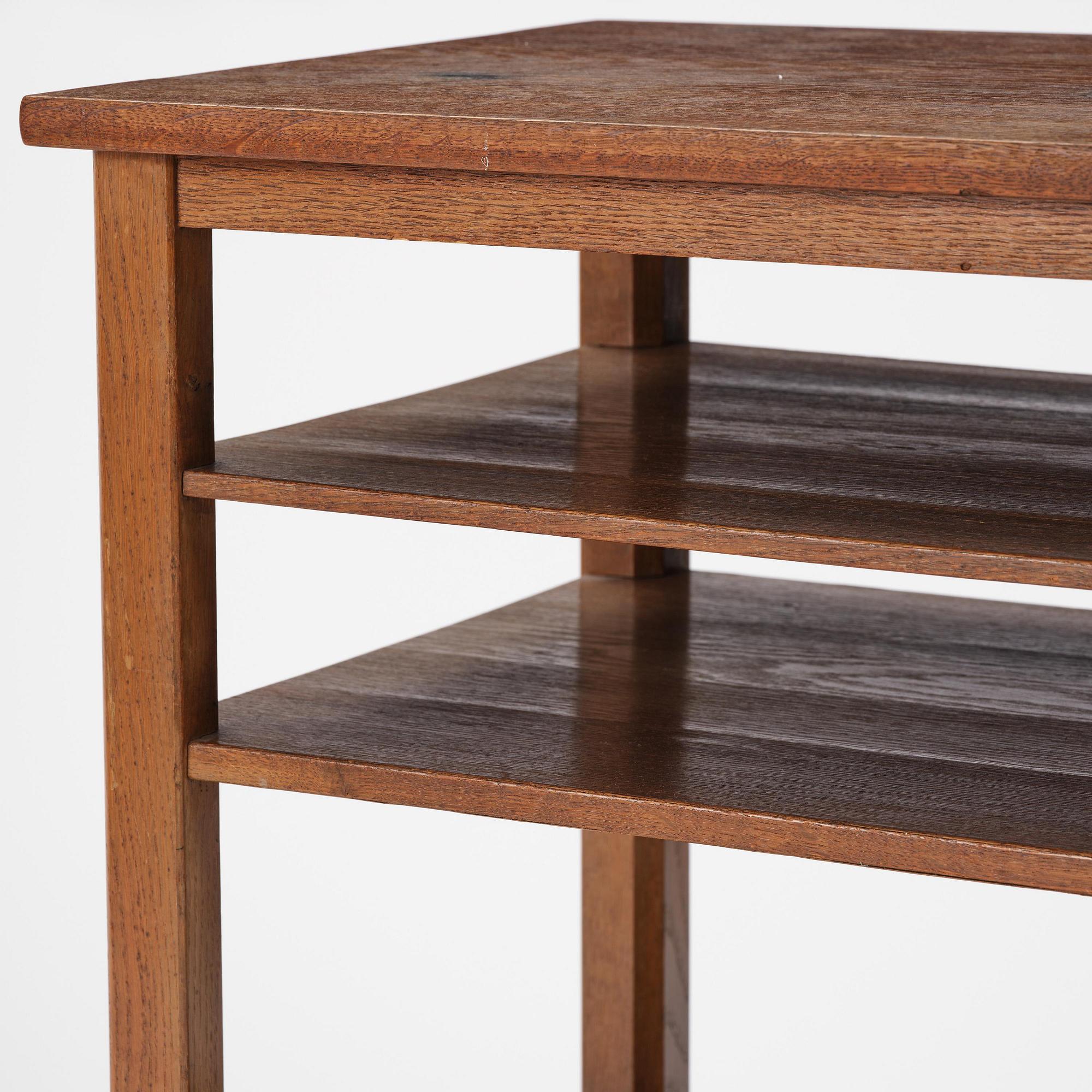 Carl Malmsten, an oak side table, for Stockholm City Hall, ca 1920-22.