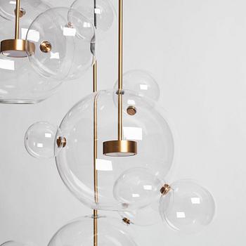 Giopato & Coombes, a "Bolle 14" ceiling lamp, Kalmar Werkstätten, for Svenskt Tenn, 2015.